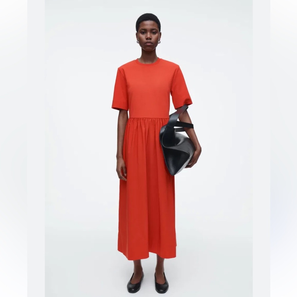 COS Bright Orange/red dress NWOT
